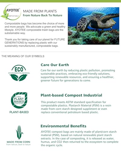 AYOTEE 1.3 Gallon Compostable Trash Bags, Small Biodegradable Compost Bags_desvips.com