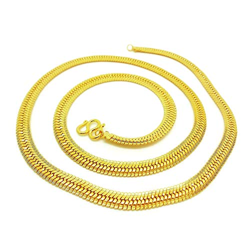 22K 23K 24K THAI BAHT YELLOW GOLD GP Filled NECKLACE 24 inch 33 Gram Jewelry