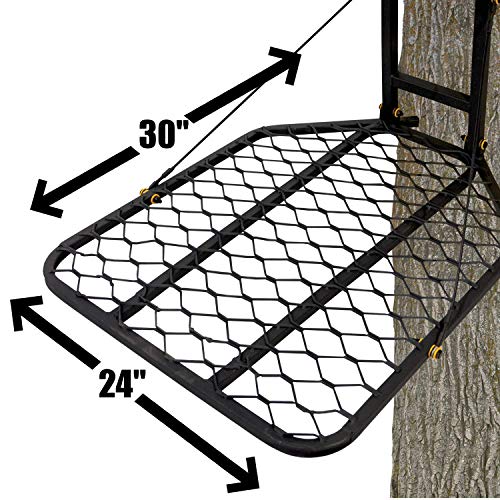 Muddy The Boss Hang-On Treestand- Silent Straps, Flex-Tek Comfort Seating, Extra Wide Platform, Black (Mud-Mfp1080) #TOP1