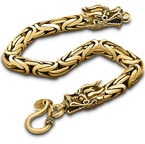 Bracelet de biker style rock avec maillons dragon de qualité