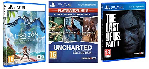 Image of Horizon Forbidden West | Standard Edition | PS5 Game (PlayStation 5) & Sony The Last of Us Part II (PS4) & Uncharted Collection Hits (PS4)