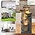 Goldshire 4-Tiers Cascading Bowls Outdoor Water Fountain with LED Light, Standing Cascading Water Feature, Faux Stacked Stones Waterfalls Fountains Decor for Garden Patio Yard and Lawn (Beige)