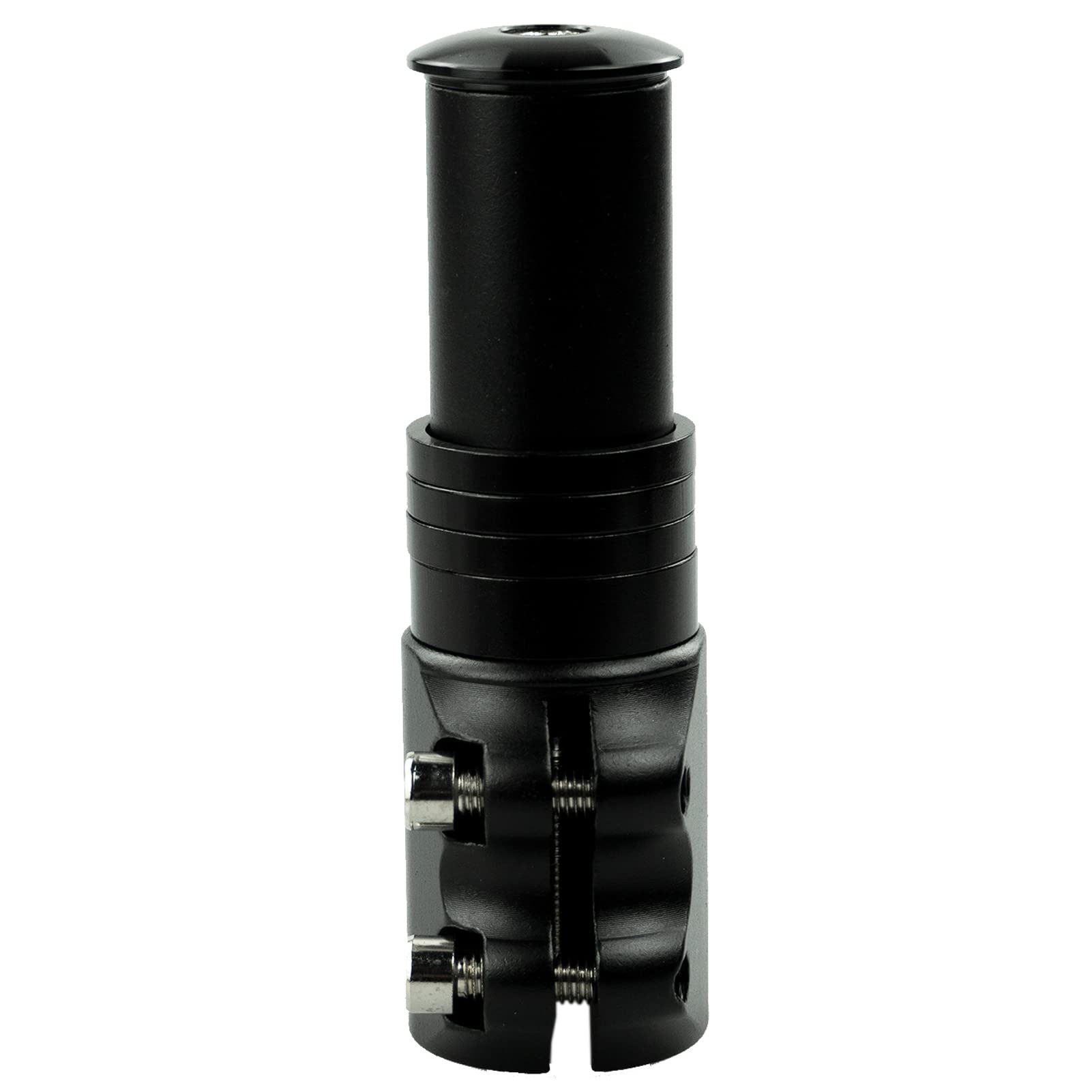 Prolunga Manubrio Bici, Prolunghe Forcella Lega di Alluminio per 28,6mm Forcella, Adattatore Altezza Regolabile per Ciclismo Mountainbike (Nero, 12,4cm)