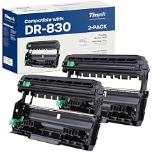 Compatible DR830 Drum Unit Replacement for Brother DR-830 TN830XL TN830 Drum Unit to use with Brother HL-L2460DW DCP-L2640DW HL-L2405W MFC-L2820DW HL-L2480DW HL-L2400D Printer 2 Pack Drum only