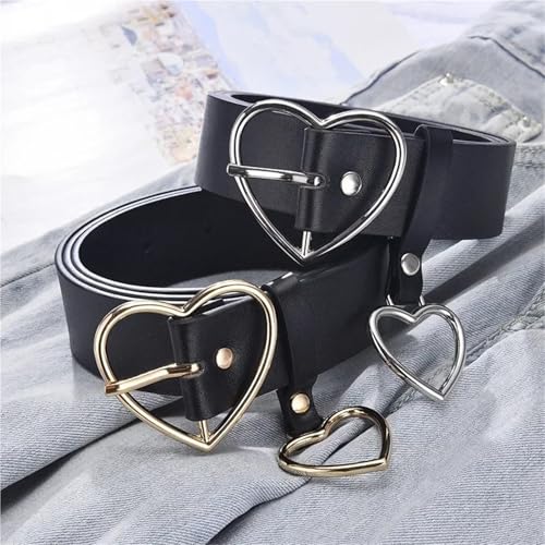 Creative Women Heart-shaped Buckle Waist Belt Version Buckle Personalized Jeans Waist Belt Accessories3