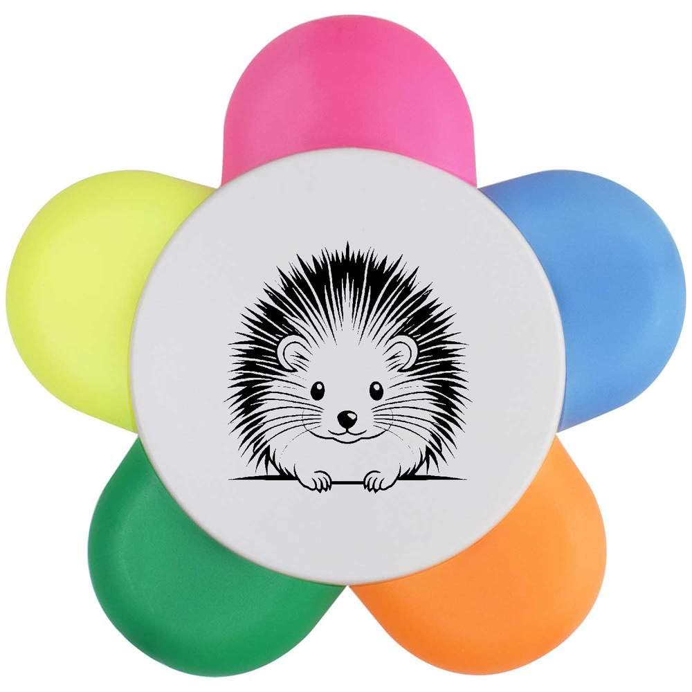 Azeeda 'Long Tailed Porcupine' Flower Shape Highlighter Pen (HL00035023)