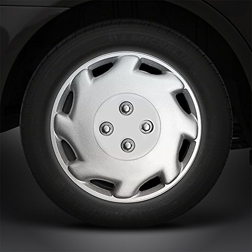 12" Silver 'Laser' Style Hubcaps/Wheel Covers (Set Of 4) #TOP8