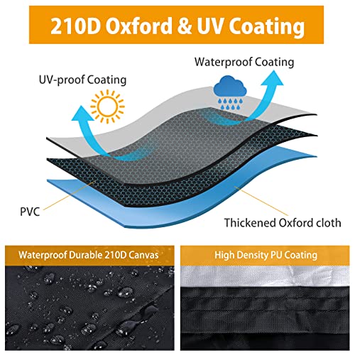 Motorcycle Cover All Season Universal Weather Waterproof Motorbike Cover with Lock-Holes & Storage Bag XXL Motorcycles Vehicle Cover for Harley Davidson, Honda, Suzuki, Kawasaki, Yamaha