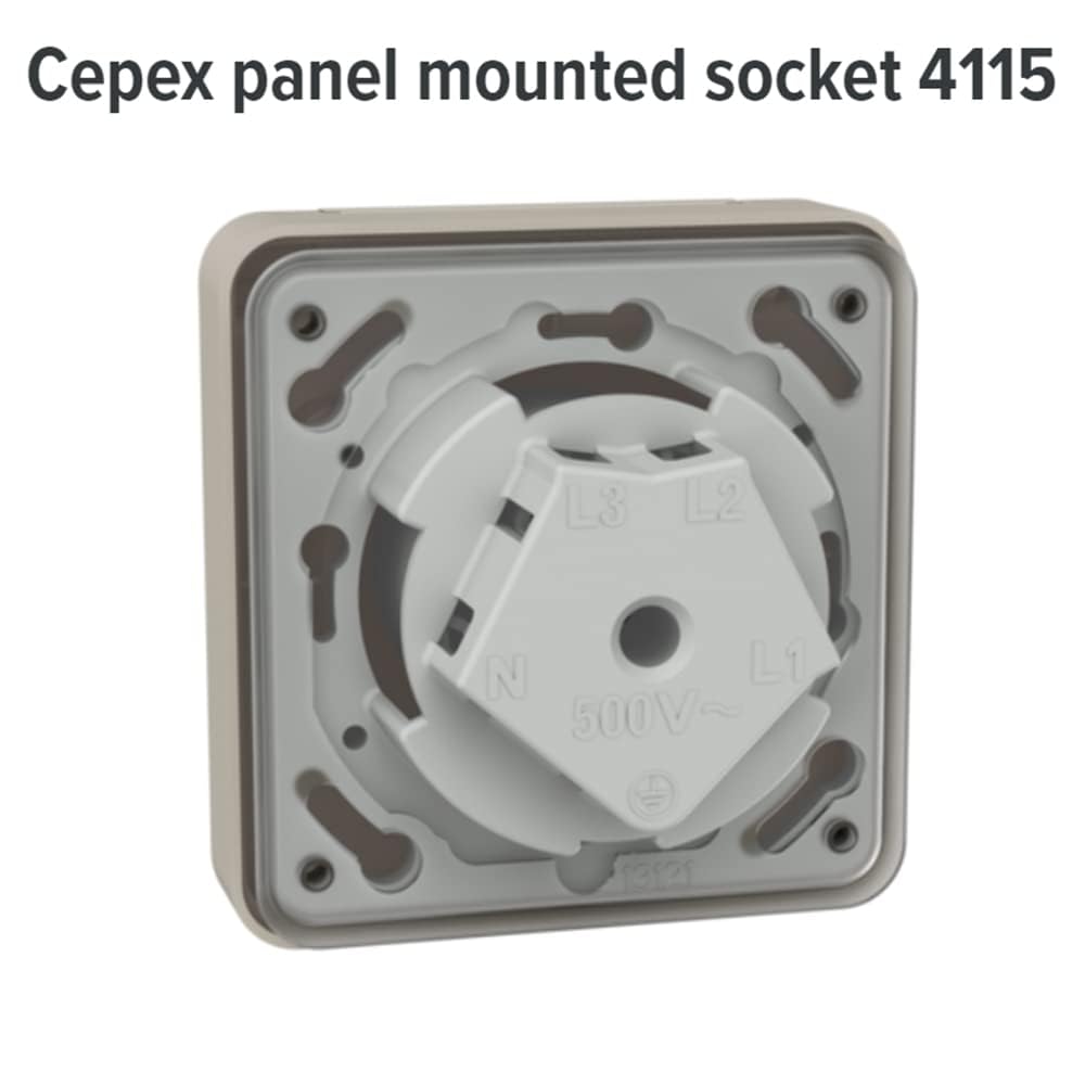 Mennekes 101100352 Basen w systemie cepex-th, gniazda CEE, 400 V, 50–60 Hz, 16 A, 5-biegunowe, IP 44, 5 pakiet