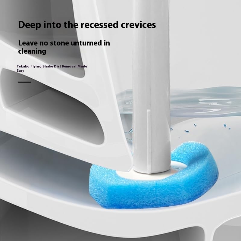 Image of Disposable Toilet Bowl Brush with 8 Toilet Wand Refills, Toilet Bowl Cleaner Wands, Toilet Cleaning System Starter Kit