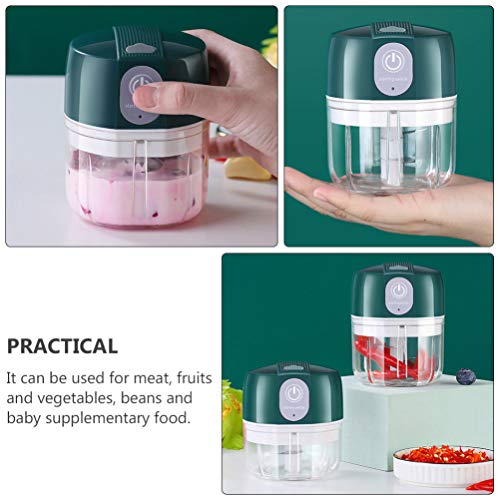 Angoily Mini-Triturador Elétrico de Alho Picador Cortador Cortador de Vegetais Fio Cebola Cortador d