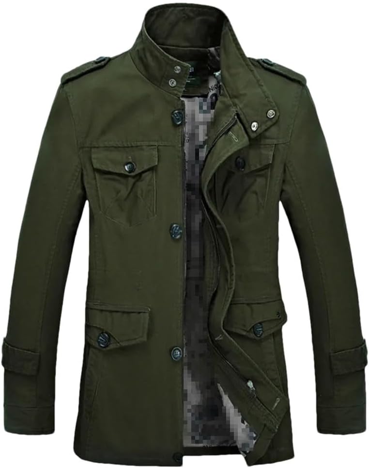 Men's Casual Jacket Male Windbreaker Oversized Autumn Cotton Classic Long Jackets Men Clothing Trench Coat