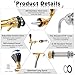 Beer Tap Faucet 4'' Long Beer Tap Shank, Brass Beer Faucet Stainless Steel Core Draft Beer Dispenser Beer Keg Tap Bar Tap 5/16'' Barb G5/8 Thread with Flow Valve for Kegerator, Freezer, Fridge, Wall