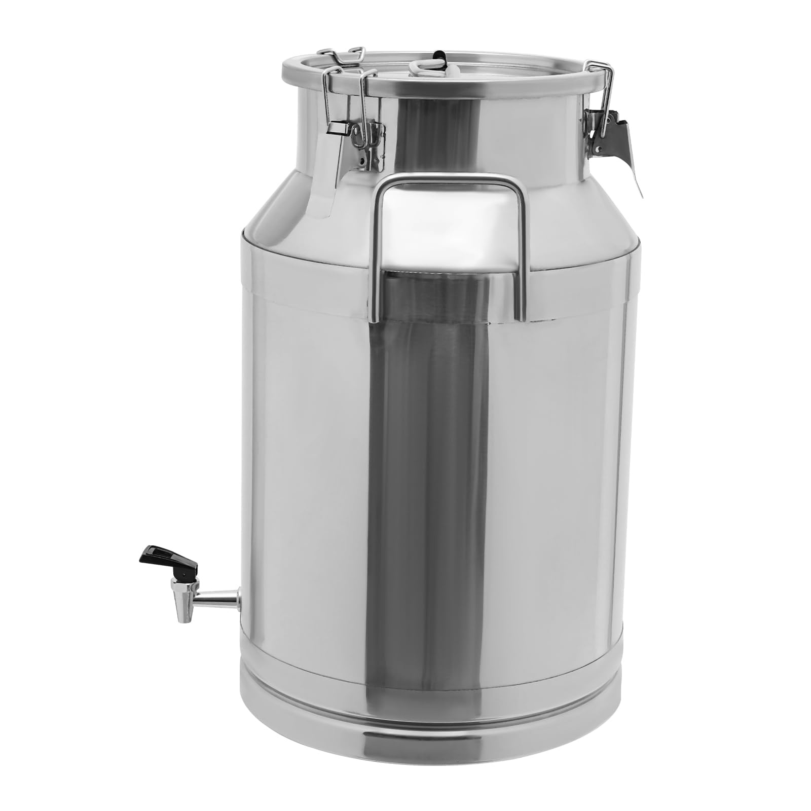 GTHTUHFD Heavy Duty Stainless Steel Milk Can With Spigot, 7.4 Gallon Sealed Lid Bucket For Wine, Milk, Water Tote Jug,40l/10.57gal
