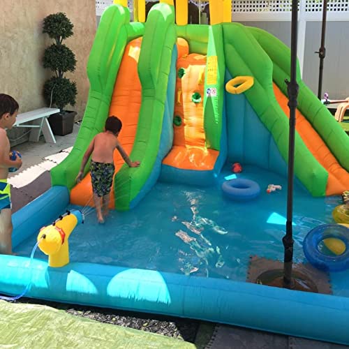 Bountech Inflatable Water Slide, 6 In 1 Giant Waterslide Park For Kids Outdoor Fun With 480W Blower, 2 Slides, Splash Pool, Blow Up Water Slides Inflatables For Kids And Adults Backyard Party Gifts #TOP7