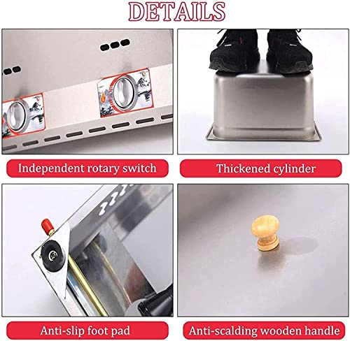 ELEdvb Kommerzielle Gasfritteuse mit großer Kapazität, Küchenfrittiermaschine, LPG-Fritteuse aus Edelstahl, einstellbare Feuerkraft, für Restaurant-Home-Frites-Chips, TriplePot – Bild 5