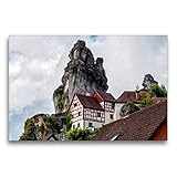 tüchersfeld cafe Wasserfest, der Leinwanddruck kann feucht abgewischt werden und ist dadurch auch für Staub-Allergiker geeignet.