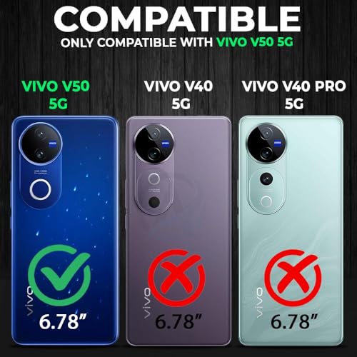 Image of REALCASE Crystal Clear Case for Vivo V50 5G / Vivo V50e 5G | Transparent Hard PC Back & Soft TPU Bumper | Not Yellowing Shockproof Protective Case Slim Fit Thin Cover for Vivo V50 5G / Vivo V50e 5G