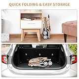 Joyfultails Hundewagen, Doppel-Haustier-Kinderwagen, faltbarer Kinderwagen für 2 Hunde und Katzen, Zweisitzer-Tragetasche, Twin Dog Walk Jogger, Reise-Haustierwagen mit Stauraum, Beige