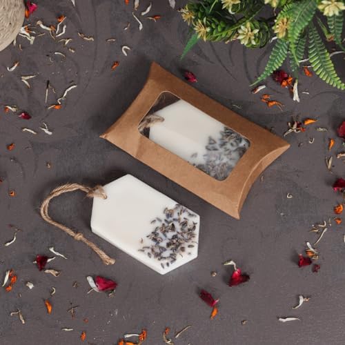 Sachet Tablet Handmade Wax Sachet Lavender Scents Home Fragrance for Air Freshner, Wardrobe Freshener, Closets, Drawers, Cupboards, Car, Shoes Racks, Kitchen (Lavender Pack of 4)