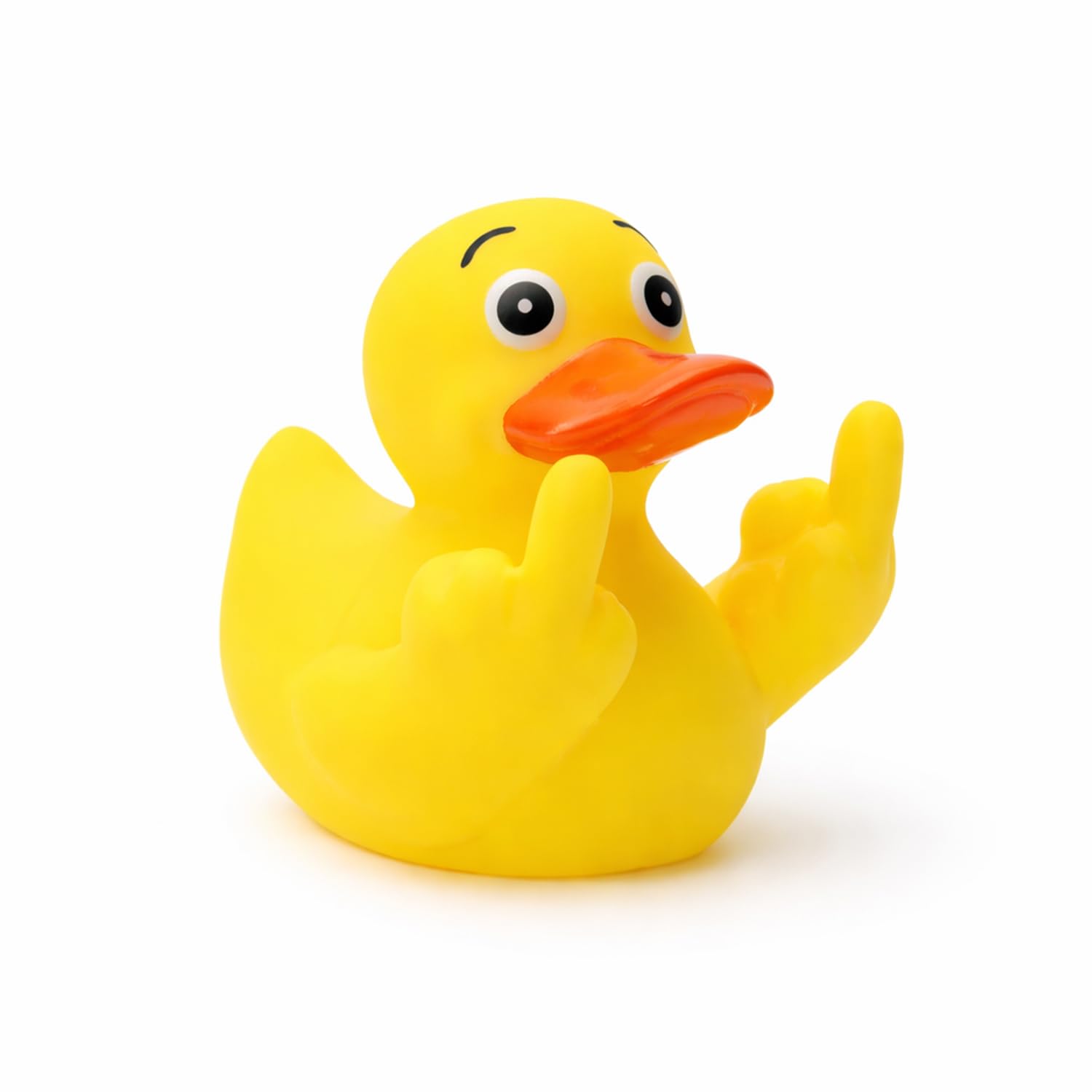 Up Yours' Cheeky Bath Duck - Rubber Duck with Middle Finger Funny Bath Accessory Gift Idea Floating Bath Decor Anti Stress Bath Humour