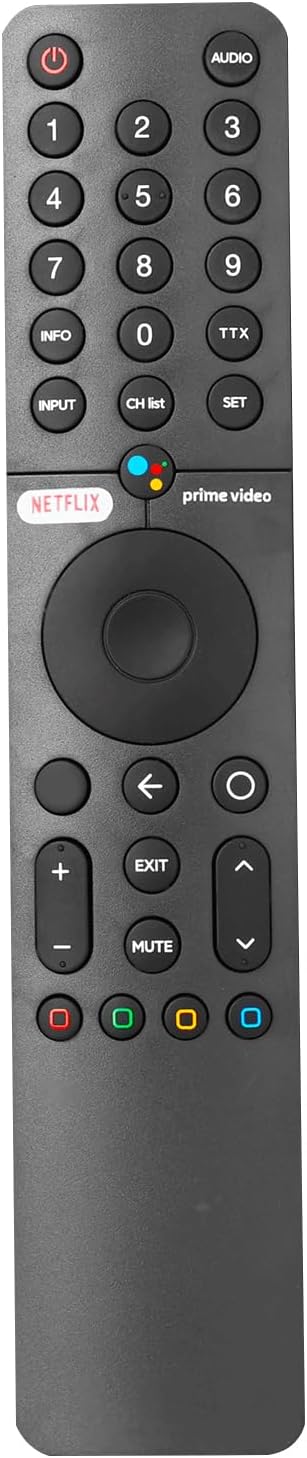 XMRM-19 Voice Remote Control Compatible with Smart TV P1 Q1 Series L32M6-6AU L43M6-6AU L55M6-6AU L75M6-ESG Replacement Controller with Netflix PrimeVideo Buttons