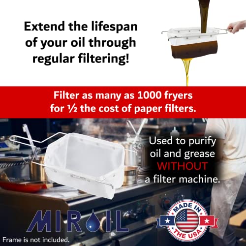Miroil Rb6Ps Ez Flow Fryer Oil Filter Bag, Part 12852 Bag Only, No Frame Included, Use To Filter Fry Oil, Suitable For 70 Lb Polishing Oil, Durable, Easy To Clean With Hot Water #TOP6