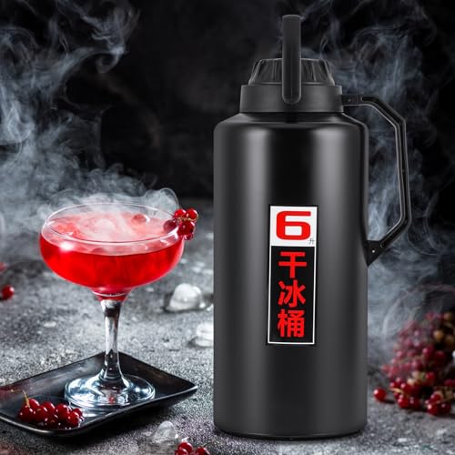 YMJOINMX Dry Ice Bucket 6kg Large Capacity - 304 Stainless Steel Insulation Container for Seafood...