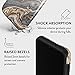 BURGA Phone Case Compatible with Samsung Galaxy S23 Plus - Hybrid 2-Layer Hard Shell + Silicone Protective Case -Grey & Gold Shades Marble Nude Natural Brown Sand - Scratch-Resistant Shockproof Cover