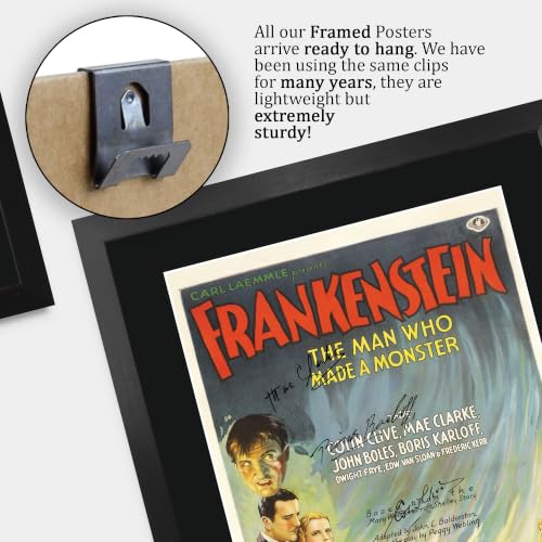 Cartel de Frankenstein enmarcado A3 para decorar tu sala de cine en casa 5
