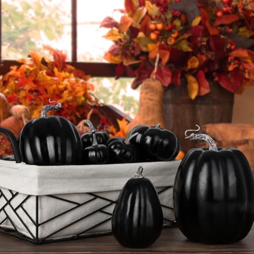 Calabazas artificiales duraderas que solucionan la decoración de mesa otoñal 4
