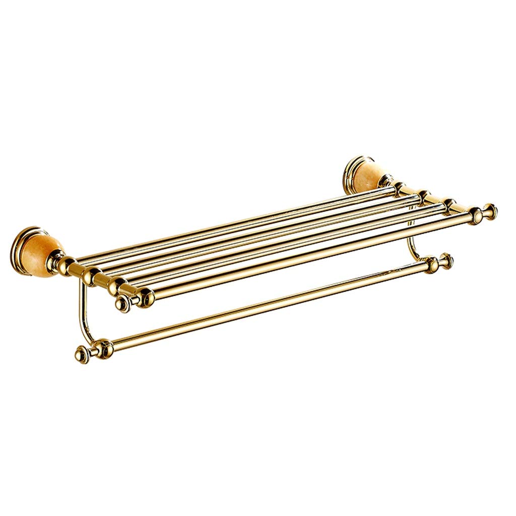 Estante de toallas de baño elegante: toallero de cobre y aleación para organizar su hogar