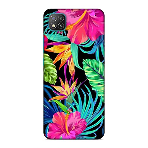 Image of Printed Mobile Back Hard Case Cover for Xiaomi Poco C3 | Floral, Flowers, Leaves -2185