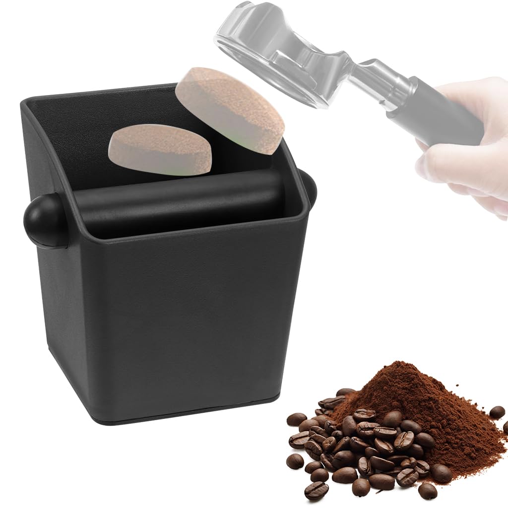 Supvox® Knock Box Plastic Coffee Grounds Bin with Cross Bar, Reuseable Coffee Grounds Container Expresso Coffee Machine Supplies Coffee Making Accessories-image-24