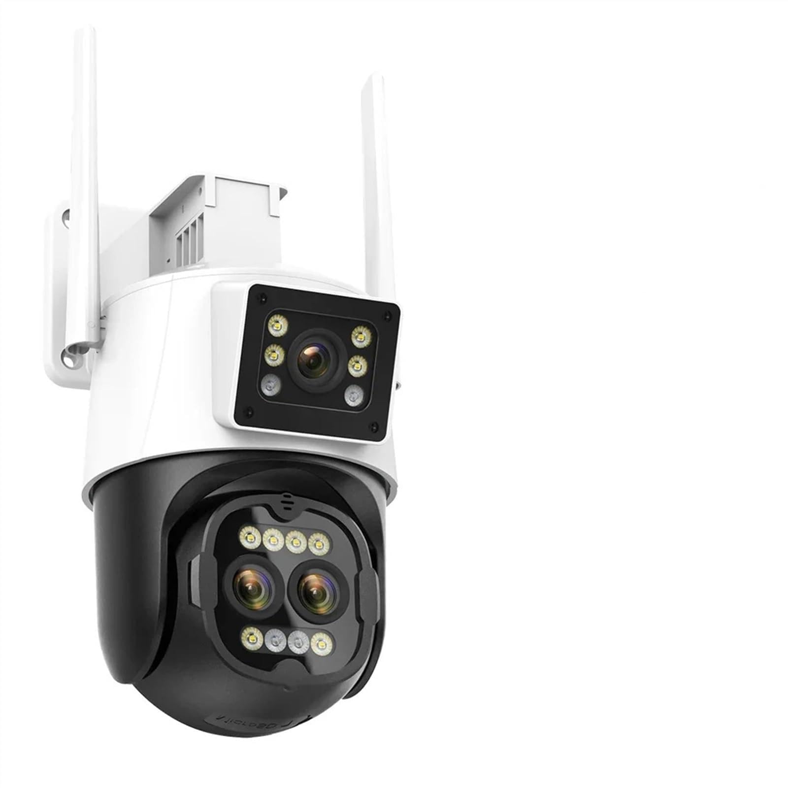 CCTV IP exterior para evitar puntos ciegos con grabación panorámica 360º