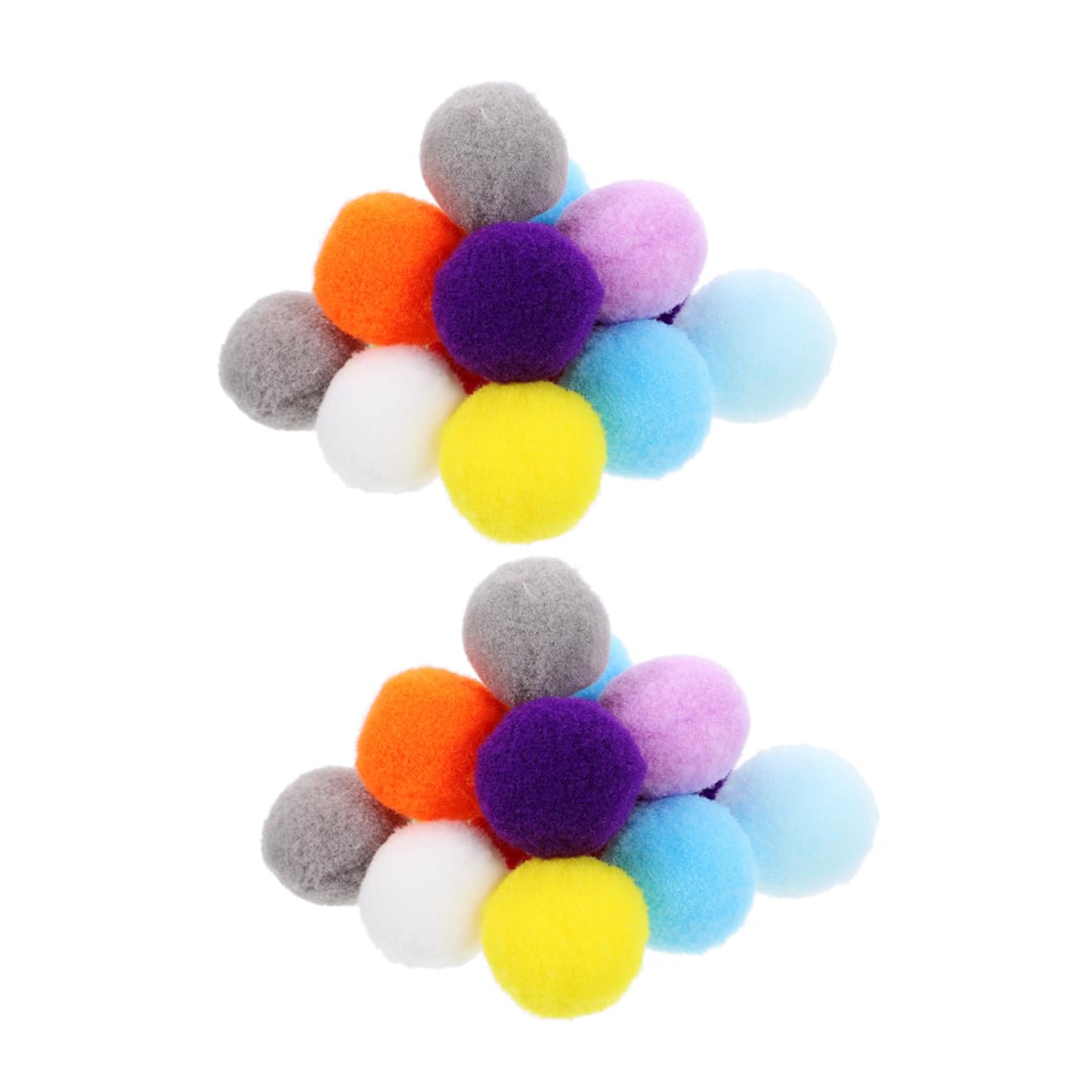 SUPVOX 100pcs Interactive Cat Balls Colorful Plush Puff Balls for Kittens Lightweight Durable for Playtime and Relief