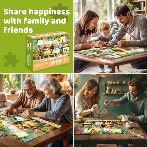 500 Piece Jigsaw Puzzle for Adults – Dos Mujeres Mayores Rompecabezas de 500 Piezas, Rompecabezas Divertidos de Abuelas Amigas Hablando para Adultos, 20.5 X 15 in miniatura 5