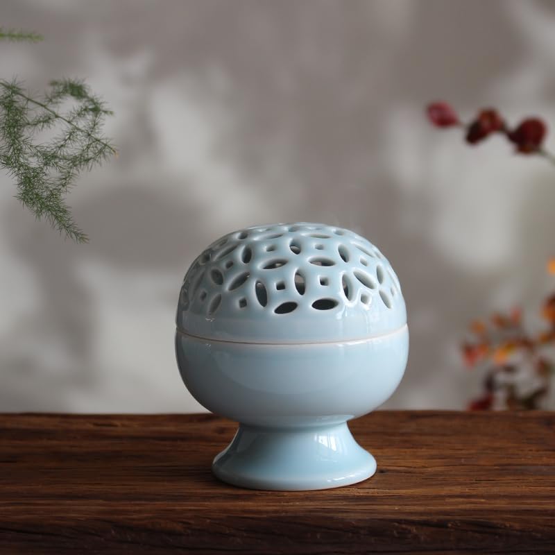 鶏楽 香炉 川崎和楽造 紙製共箱付 京焼