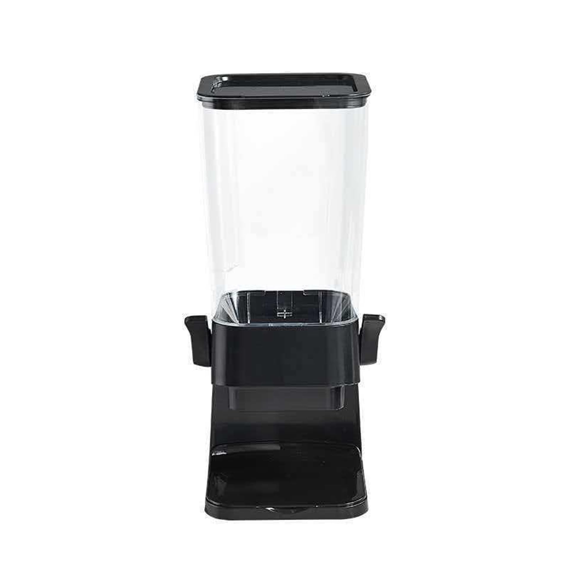 Distributeur de céréales, 5,5 L, carré à compartiment unique, distributeur de céréales hermétique pour flocons d'avoine, collations, bonbons, aliments pour animaux domestiques