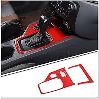 BORUIEN Coperture Pulsanti Console Centrale Per Ford Bronco Sport 2025 - Set 9 Pezzi In Alluminio (Rosso) - 4