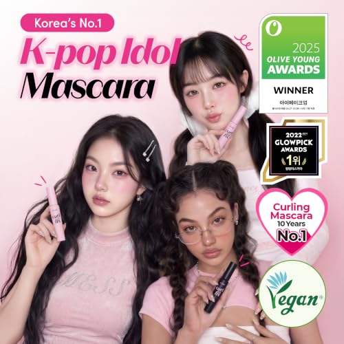 Image of ETUDE Curl Fix Mascara, Waterproof Mascara, Strong Curl Up, Long-Lasting, Waterproof, Light-Weight, Korean Makeup, Beauty, Vegan Certified, Black (0.27 Fl Oz)