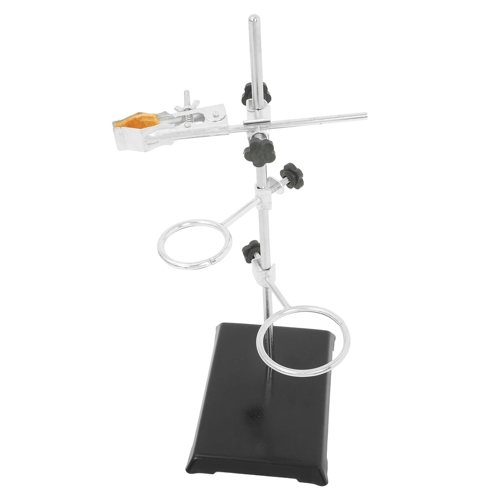Supporto da Laboratorio Regolabile Morsetto Porta Bicchiere e Asta in Metallo per Uso in Laboratori di Ricerca e Analisi Chimiche