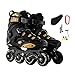 CYLQ Outdoor Adult Black Professional Roller Inline Skates Komfortabel Freestyle Racing Skates Für Frauen Und Jugendliche Beruf Anfänger Inline-Rollschuhe, Schwarz