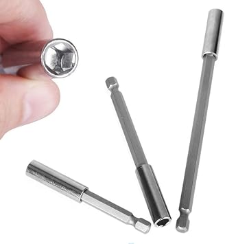 10 Pcs Magnetic Drill Extension Bit Holder, 1/4 inch Hex Shank Quick Release Screwdriver Drill Bit Holder Extension Set for Screws, Nuts, Drills, Handheld Drivers 50/60/ 75/100/ 150mm