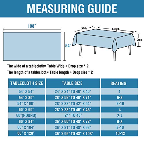 H.VERSAILTEX Linen Textured Table Cloths 54 x 108 Inch Premium Solid Tablecloth Spill-Proof Waterproof Table Cover for Dining Buffet Feature Extra Soft and Thick Fabric Wrinkle Free, Ink Blue by H.VERSAILTEX - Image 5