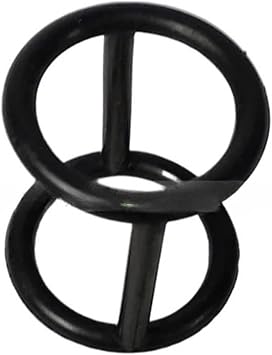 Ice Cream Maker Accessories, 1pc Height 30mm Black Rubber Anti-Channeling I-Ring, Middle Stem H-Ring