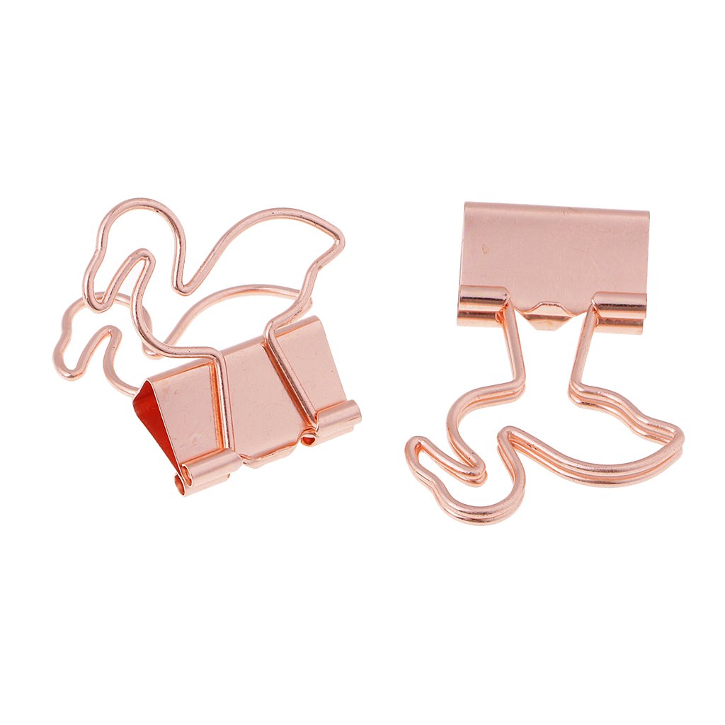 10 Set 10 Stück süße Flamingo-Metall-Klammern, Büroklammern