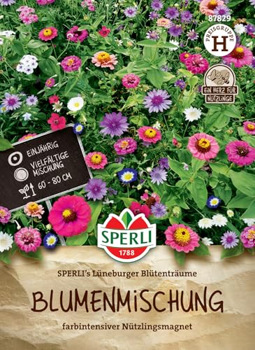 Sperli Blumensamen-Mischung Lüneburger Blütenträume 87829 - einjährig - vielfältige Mischung - farbintensiv - Pflanzen Samen, Saatgut, Blumensamen
