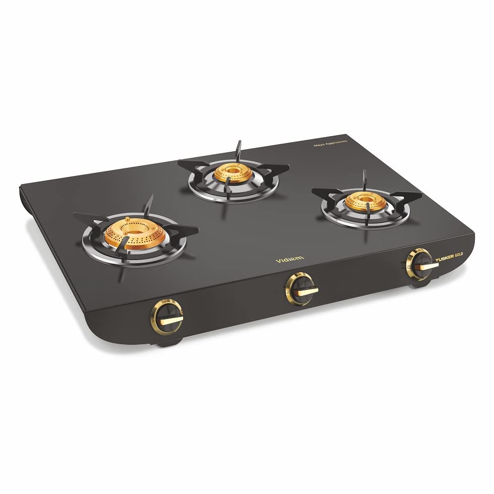 VidiemTusker Gold Glass Cooktop (Tusker Gold 3 Burner)