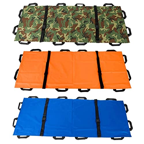 Brancard souple pliable et portable avec 12 poignées - Brancard de secours d'urgence en tissu Oxford pour les premiers secours, les hôpitaux, les cliniques et l'usage domestique - Livré avec